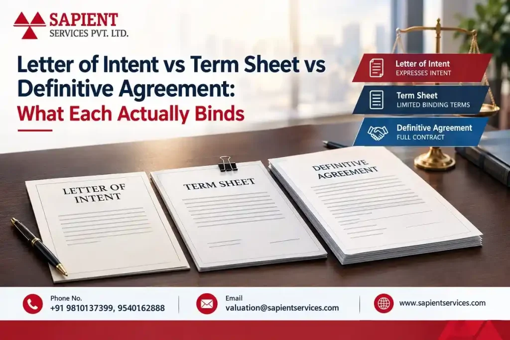Letter of Intent vs Term Sheet vs Definitive Agreement
